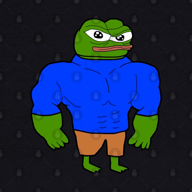 Swole Pepe Buff Apu by Lean Mean Meme Machine